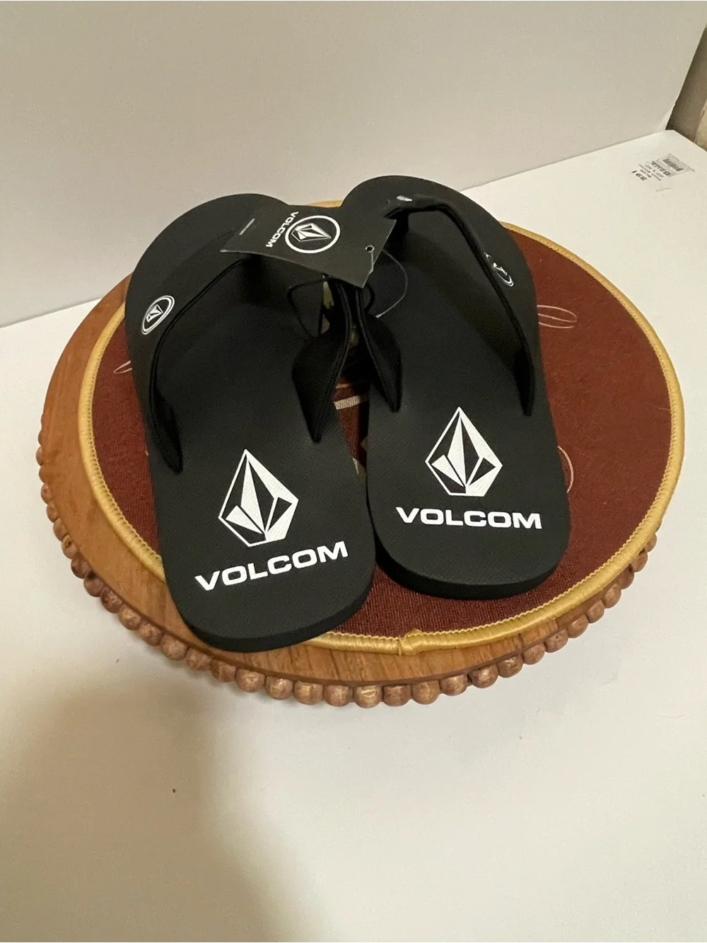 Volcom Black Men's Logo Thong Sandals